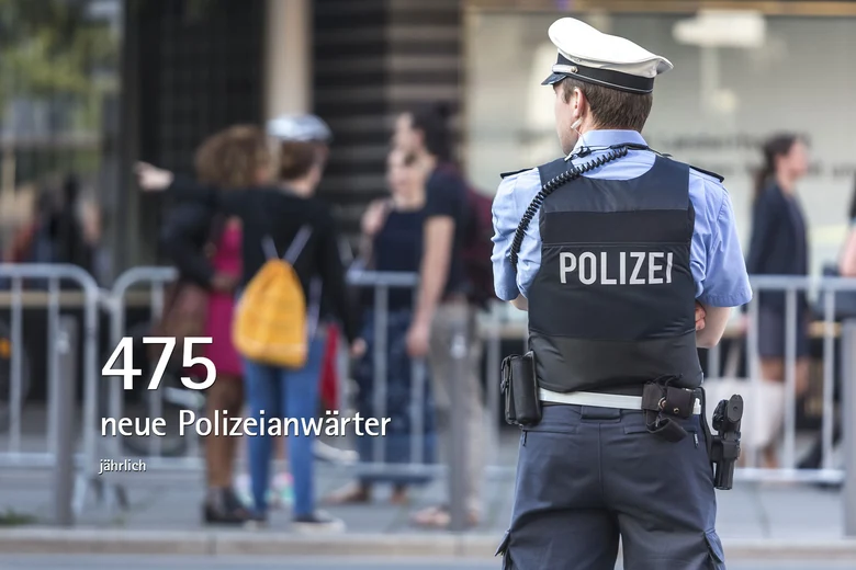 475 neue Polizeianwärter jährlich