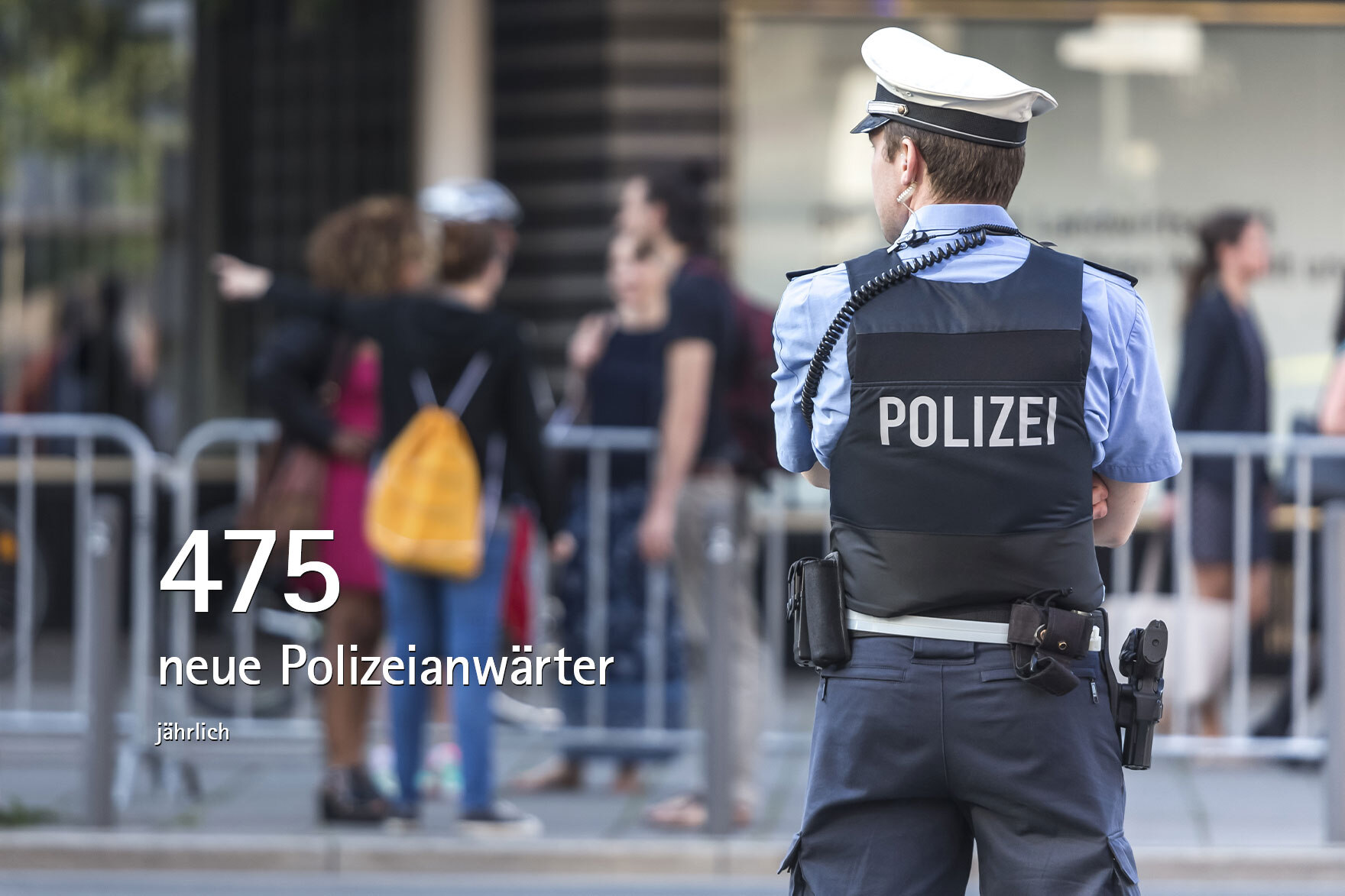 475 neue Polizeianwärter jährlich