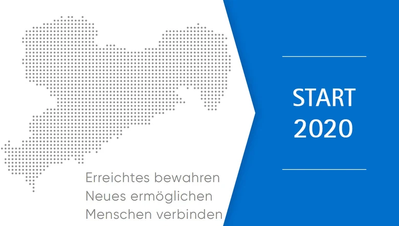 Eine stilisierte Sachsenkarte