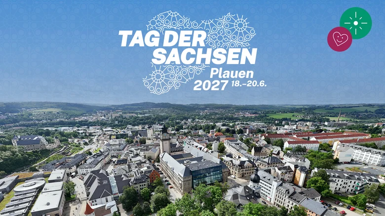 Luftbild von der Stadt Plauen